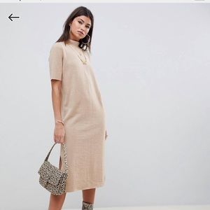 ASOS Midi T-shirt dress with Open Back